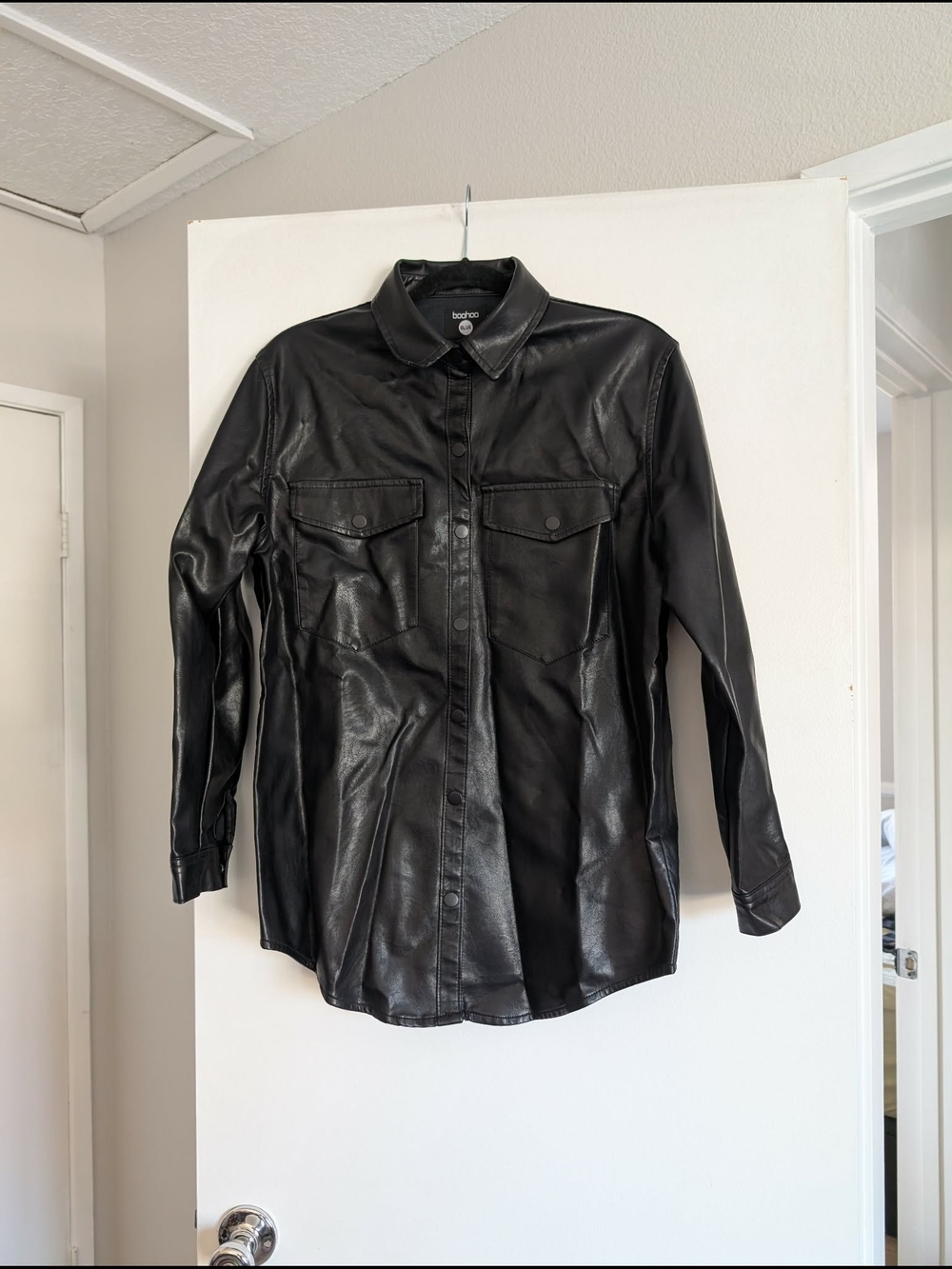 Boohoo Black Faux Leather Jacket